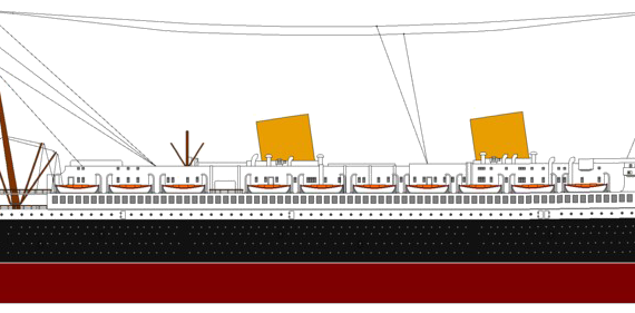 Корабль SS Columbus [Ocean Liner] (1929) - чертежи, габариты, рисунки